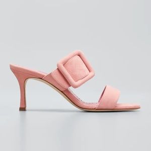 Manolo Blahnik "Gable" sandal in soft kid suede.  Brand new